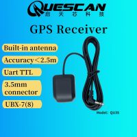 QUESCAN ตัวรับเสาอากาศ GPS สำหรับรถยนต์ DVR GPS บันทึกเสาอากาศติดตามการบันทึกตัวรับ GPS 2.5มม. 3.5มม.