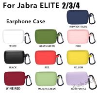 【hot sale】 ▦☇ C02 1PC For Jabra ELITE 3 Case Skin Shell Silicone Protective Cover For ELITE 2 Charging Box Bags Earphone Accessories With Carabiner for elite 4