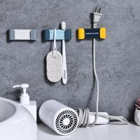 4 Pcs Wall mounted Plug Wall Hook Power Plug Wire Socket Holder Self adhesive Hook Cable Retainer USB Data Cable Winder