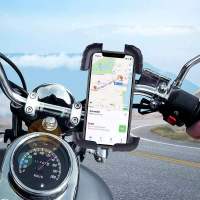 Motorcycle Bicycle Phone Holder Shockproof Stand with GPS Clip for 4.7-7 Inch Motorbike BIKE Mobile Phones Mount Bracket 360°