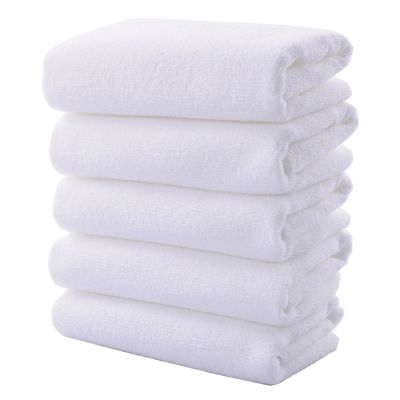 50-Pack Disposable White Towels Microfiber Towels for Hotel Sauna Bath