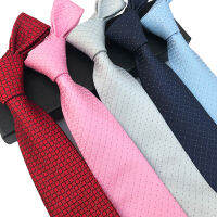 Men S Ties สีทึบลายสก๊อตลาย Polka Dots ดอกไม้8ซม.เนคไทผ้าแจ็คการ์ดอุปกรณ์เสริมสวมใส่ทุกวัน Cravat ของขวัญงานแต่งงาน