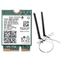 AX201NGW WiFi Card with Antenna 2.4 Ghz+5Ghz WiFi 6 3000Mbps M.2 CNVio2 Bluetooth 5.1 WiFi Network Card for Win10 Replacement Spare Parts Accessories