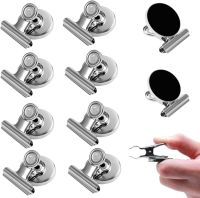 10Pcs Refrigerator Magnet Clips Strong Heavy Duty Metal Magnetic Clips for Office Whiteboard Photo Displays Fridge Message Clip