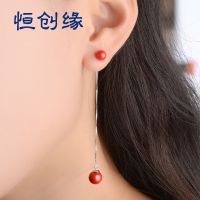 [COD] s925 ear thread pearl long stud earrings tassel with all-match a two-wear creative female wholesale