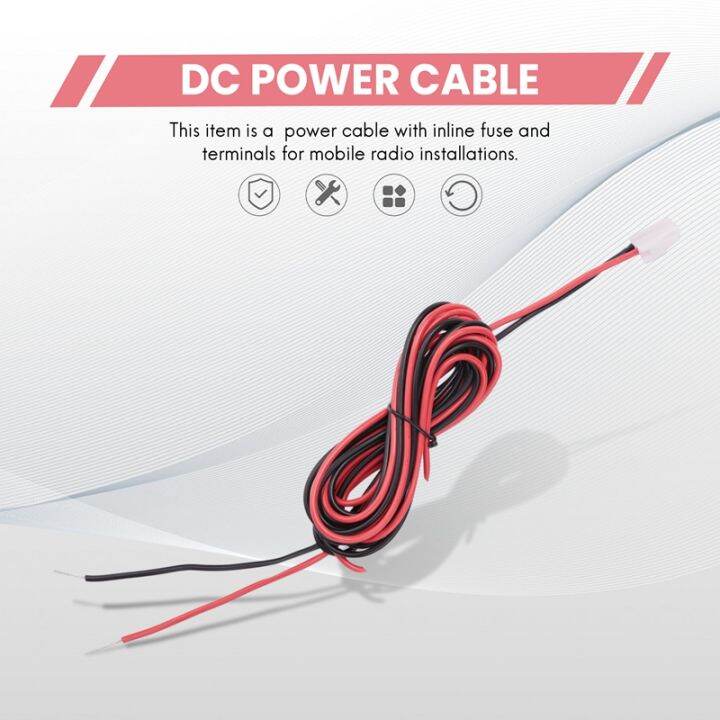 dc-power-cable-cord-for-mobile-radio-yaesu-icom-kenwood-tk-760-768-8800-tm-241-ft-3-metres