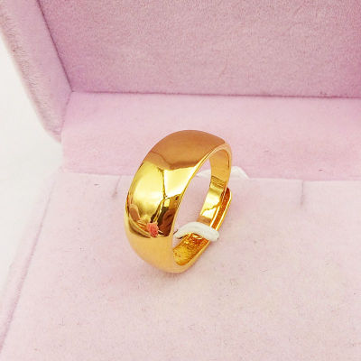 [จัดส่งฟรี]ของแท้อย่างเป็นทางการ 100%แหวนทอง 96.5% คลาสสิก 9999 แหวนทองผู้ชายเครื่องประดับทองแท้มันวาวแหวนทองกรุงเทพมหานคร Pattaya ส่งมอบ 1