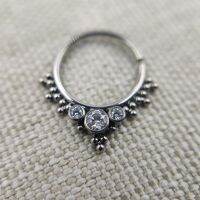 【Big-Sales】 infinley 1ชิ้นแหวน Cincin Kuping F136ไทเทเนียมเกรด18กรัมสำหรับเครื่องประดับแบบเจาะหอยสังข์กระดูกอ่อนเกลียว