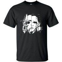 เสื้อยืดผ้าฝ้ายพิมพ์ลาย เสื้อยืดผ้าฝ้าย พิมพ์ลาย Super illains face Off Halloween Jason Freddy Ghost face Michael Myers  Z0FK