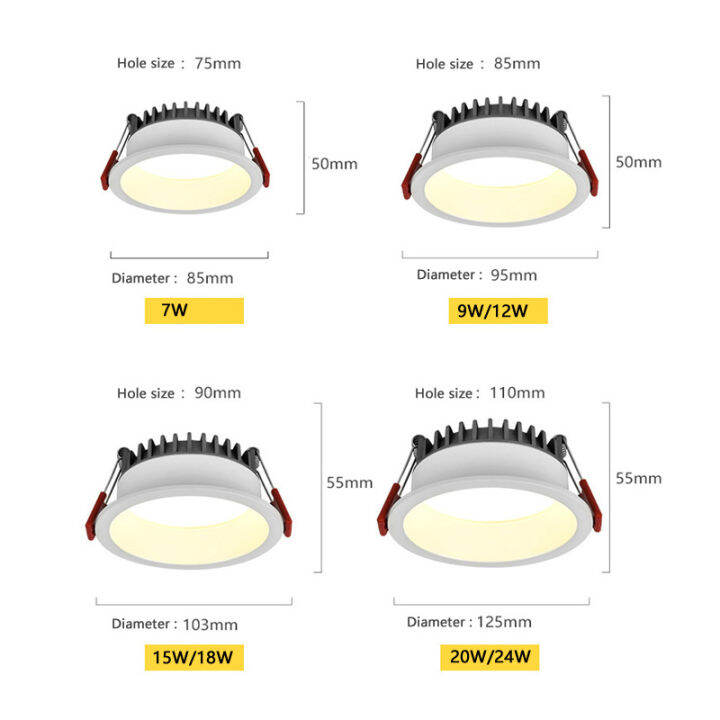 recessed-anti-glare-dimmable-downlight-7w-9w-12w-15w-led-spot-220v110v-ceiling-round-panel-light-for-decoration-home-lighting