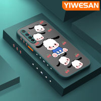 YIWESAN เคสสำหรับ Realme XT Realme X2ลายการ์ตูนน่ารักลาย Pochacco ขอบสี่เหลี่ยมซิลิโคนนิ่มเคสเคสโทรศัพท์แบบแข็งกันกระแทกแบบเต็มเคสป้องกันกล้องฝาปิดเลนส์