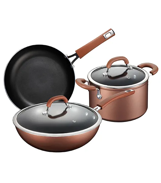 ASD 5 Pcs Non Stick Induction Cookware Set Copper Finish Element Lazada