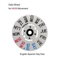 English Spanish Date Wheel for NH36 Movement Repair Tool Replacement Day Disc Watch Accessories Accessories