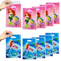 ✘♀ 10pcs Mermaid Birthday Party Decoration Kids Shower Girls Tableware Supplies Gift Bags Cartoon Ariel Candy Box Party Decoration