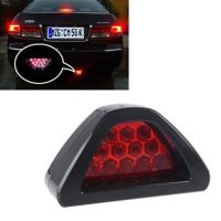 Universal Car Brake Signal Lamp F1 Style Triangle Sporty 12LED Rear Fog Light Tail Third Car Tail Brake Lights Reverse Lamp