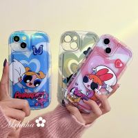 เคส Air Cushion แฟชั่นสำหรับ OPPO A15 A17 A57 A16 A5s A31 A3s A5 A9 A93 A15s A94 A16K A95 A53 A32 F11การ์ตูน Powerpuff Girls 5 A33 A7 A54น่ารักป้องกันซิลิโคนเคสโทรศัพท์แบบใสฝาครอบพร้อมในสต็อก