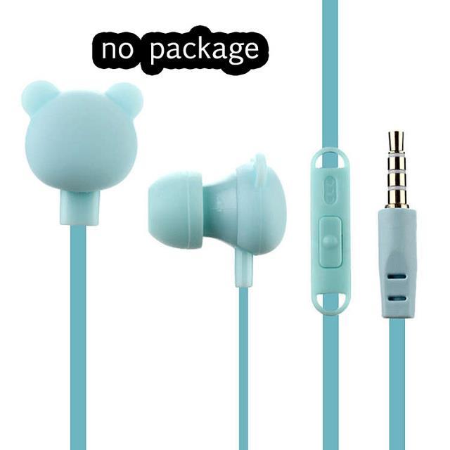 หูฟังหมีสีลูกอม3-ที่อุดหูหูฟังเบสมม-หูฟังสเตอริโอ5พร้อมไมโครโฟนสำหรับ-samsung-xiaomi-iphone-ของขวัญสำหรับเด็กผู้หญิง