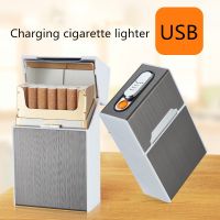 ✒✺ Cigarette-filled Cigarette Case With Windproof Lighter Cigarette Lighter Cigarette Accessory Function Two In One