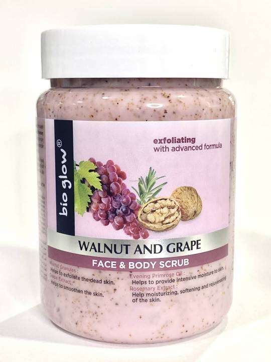 Bio Glow Walnut and Grape Face and Body Scub 500ml Lazada