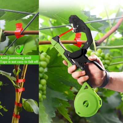 ผักเครื่องมัดคุณภาพสูงพืชแตงกวาองุ่นมะเขือเทศเถาองุ่นผูก Tapetool สาขาเครื่องเคลือบเครื่องมือทำสวนใหม่