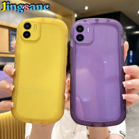 Jingsanc เคสใสสำหรับ Redmi A1/Redmi A2เคสโทรศัพท์ซิลิโคน TPU นุ่มป้องกันเลนส์สีลูกกวาดฝาหลัง Redmi A1 /Redmi A2