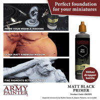 ?มีของพร้อมส่ง? Army Painter Air Primer Matt Black - 100ml AP-AW2011 สีรองพื้น สีอะคริลิค สูตรพ่น ใช้ร่วมกับ Airbrush