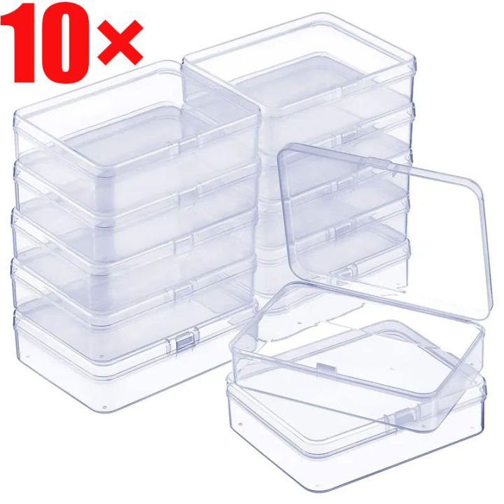 10pcs Small plastic box rectangular transparent 5.5*4.3*2.2cm PP