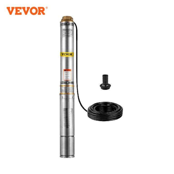 VEVOR 1 HP Submersible Deep Well Pump 33GPM 207ft Head With 9.8ft Cable ...