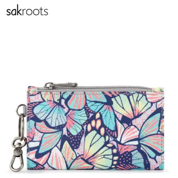 Sakroots Pink Petal Blossom Large Smartphone Crossbody Bag