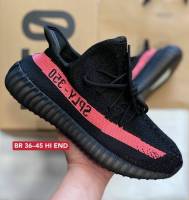 รองเท้าผ้าใบแฟชั่นอดิดาส รองเท้าYeezy Boost 350 v2 Core Black-Red Hiend size 36-45 (New)