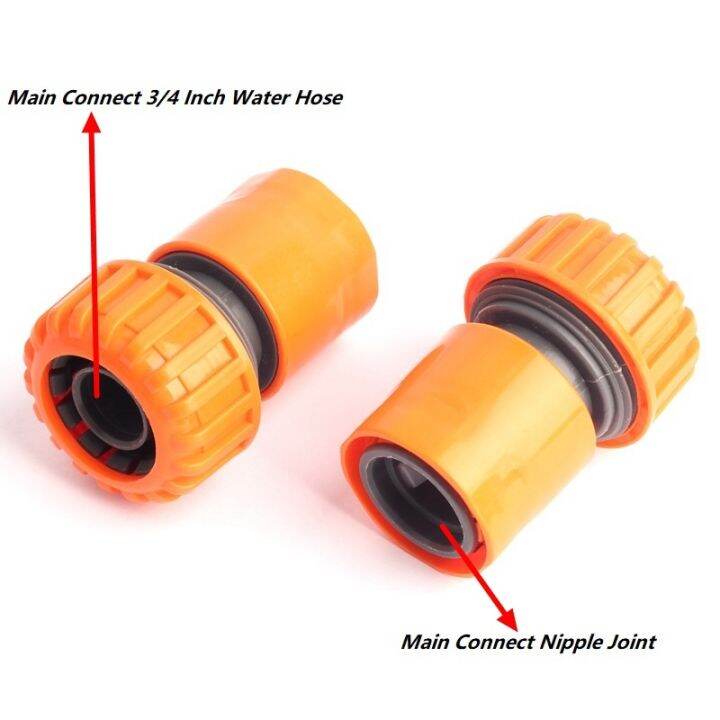 abs-g-3-4-water-hose-quick-connectors-garden-pipe-tubing-fittings-orange-removable-water-plumbing-irrigation-repair-hose-joint