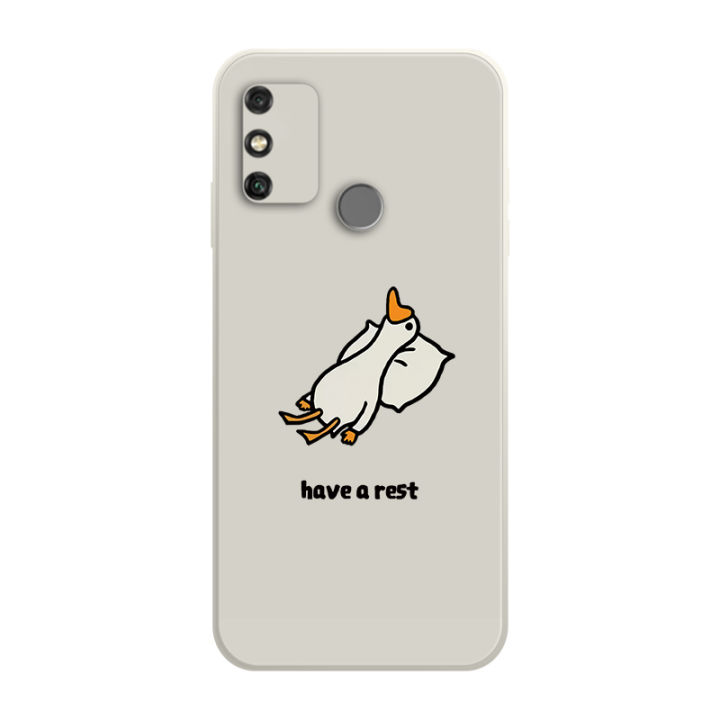 เคส-huawei-honor-9a-case-เคสการ์ตูนน่ารักเป็ดเคสซิลิโคนเหลว-flocking-ฝาครอบโทรศัพท์ป้องกัน-เคสโทรศัพท์