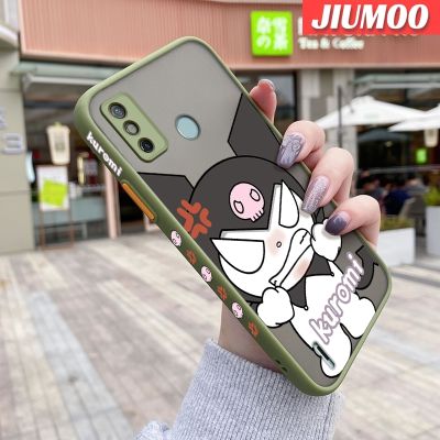 เคส JIUMOO สำหรับ Tecno Spark 6 Go Spark Go 2020 Spark Go 2021เคสการ์ตูนคุโรมิแบบบางเคสขอบสี่เหลี่ยมฝ้าดีไซน์ใหม่แฟชั่นซิลิโคนเคสมือถือกันกระแทกแข็งป้องกันเลนส์กล้องคลุมทั้งหมด