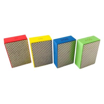 Portable Diamond Hand Polishing Pads Hand-held Abrasive Pads for Glass Wood Metal Tile Sanding Grinding 60/100/200/400