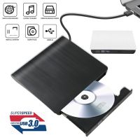 USB 3.0 Ultra Slim External DVD-RW Burner/CD/Rewrite/ออปติคัลไดรฟ์แบบพกพาสีดำและสีขาว