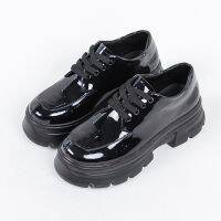 [COD] Small size patent leather single shoes thick bottom 313233 muffin 34 womens jk uniform British style