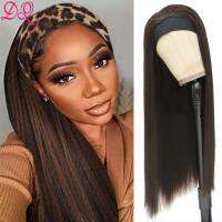 DQ Headband Wig Silky Straight Synthetic Wig for Woman Daily Party Cosplay Wigs 24inch P430