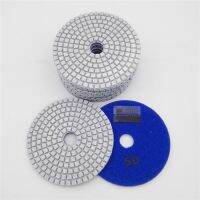 SHDIATOOL 10pcs 50 Diameter 100mm White Resin Bond Sanding Discs 4 Professional Diamond Wet Polishing Pads