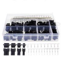 ☽❈✇ SM2.54 Kits 2.54mm Pitch JST SM Connector 2 3 4 5 Pin Male/ Female Housing Plug Connector Assortment Kit 560Pcs