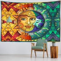 Psychedelic Colorful Sun And Moon Tarot Tapestry Wall Hanging Witchcraft Hippie Abstract Bedroom Home Decor