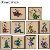 【CC】 wizard cross stitch kits fairy fabric 18ct 14ct 11ct flaxen linen thread embroidery craft set