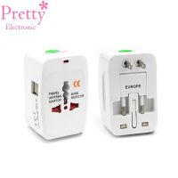 2USB/ไม่มีพอร์ตชาร์จ USB All In One สะดวก Travel Wall Charger Power UK AU EU Plug Adapter Adapter