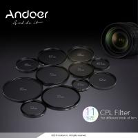 Andoer 52mm Digital Slim CPL Circular Polarizer Polarizing Glass Filter for Canon Nikon Sony DSLR Camera Lens