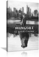 Mindset เป็นสิ่งที่สร้างแรงบันดาลใจศิลปะบนผนังผ้าใบสร้างแรงบันดาลใจให้ผู้ประกอบการคำคมโปสเตอร์ผ้าใบวาดภาพภาพพิมพ์งานศิลปะรูปภาพแมวตัวใหญ่สำหรับห้องนั่งเล่นสำนักงานห้องนอนไอเดียของขวัญศิลปะบนผนัง1ชิ้นกรอบด้านในหรือไร้กรอบ