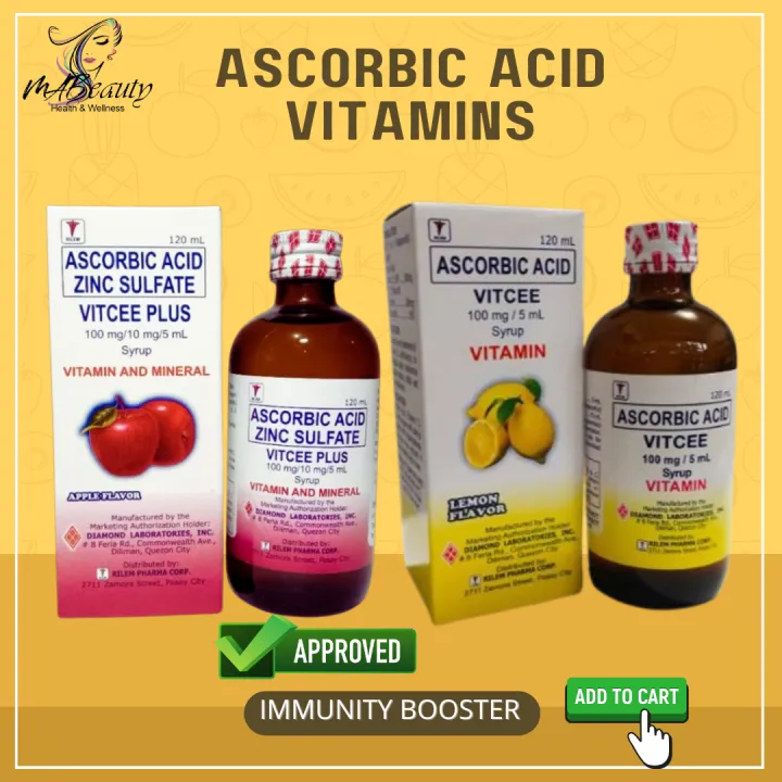 ASCORBIC ACID VITAMIN C with ZINC (VITCEE VITCEE PLUS) SYRUP 120ML 1