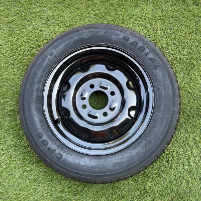 ล้อกะทะ พร้อมยาง 135/70R12 65Q ขนาด ขอบนิ้ว. รวมยาง19นิ้ว หน้ากว้าง 6นิ้ว