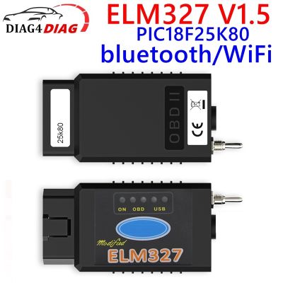 ELM327 V1.5 PIC18F25K80 Chip BT WiFi For Ford FORS can Switch OBD Scanner Car Diagnostic Tool multilingual Auto Code Reader