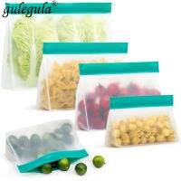 Food Storage Bag Refrigerator Preservation Bag Ming Upgrade Leakproof Top Vertical Reusable Snack Self-Sealing Silicone Bag