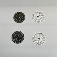 สีขาวสีดำ Datewheel Movement Dial Plate Crown At 33.8ภาษาจีนภาษาอังกฤษสำหรับ SEIKO NH36A อุปกรณ์เสริม