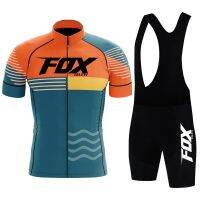 2023 fox teleyi Cycling Bib Shorts Mens MTB Bike Jersey Clothing Summer Complete Racing Bicycle Clothes Quick-Dry Sports Set